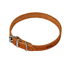 Ошейник для собак Zoo One, рыжий, кожа, сталь, 10 мм x 20-28 см Zooone