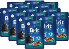 Влажный корм для кошек BRIT PREMIUM CAT DUCK с уткой в соусе, 14шт по 85г Brit*