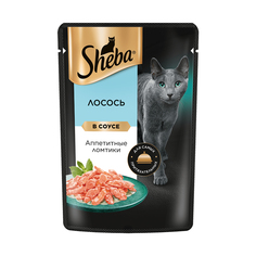 Влажный корм для кошек Sheba, лосось, ломтики в соусе, 75 г