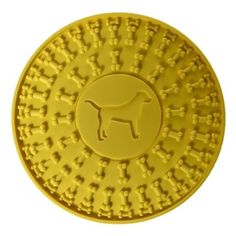 Миска-лизалка для животных Homepet Silver Series желтая 15х15х0,6 см