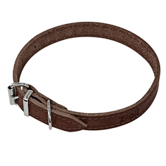 Ошейник для собак Zoo One, коричневый, кожа, сталь, 14 мм x 27-35 см Zooone