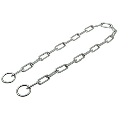 Ошейник-удавка для собак Zoo One цепь овальная, серебристый, сталь, 4,8 мм, 80 см Zooone