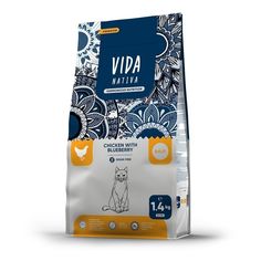 Сухой корм Vida Nativa со свежей курицей и черникой для взрослых кошек 320 г
