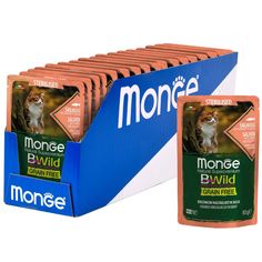 Влажный корм для кошек Monge Sterilized из лосося с креветками и овощами, 28шт по 85г