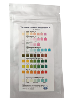 Тестовые полоски для аквариума Water Test, 9 в 1, 25 шт