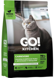 Сухой корм Go Kitchen с лососем и морской рыбой для котят и кошек 1,36 кг Go!Kitchen