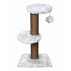 Когтеточка-столбик для кошек Dubex Fluffy Сlassic 34 x 34 x 67 см белая