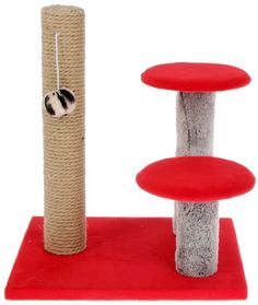 Когтеточка Rich Breed Lowcost Стоблик с двумя грибами 43х36х31 см