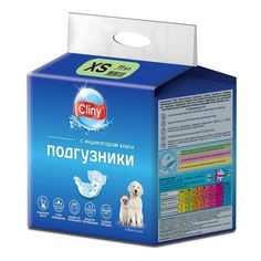 Подгузники для собак и кошек Cliny XS 2-4 кг 11 шт