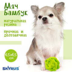 Игрушка для собак SkyRus Бамбук, зеленая, резина 6,5х6,5х6,5 см