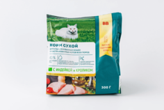 Сухой корм ВкусВилл с кроликом для стерилизованных кошек и кастрированных котов 300 г