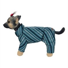Комбинезон для собак Dogmoga воротник-стойка синий 32 см унисекс Dogmoda
