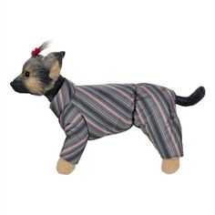 Комбинезон для собак Dofmoda Райе серый 3 28 см девочка Dogmoda