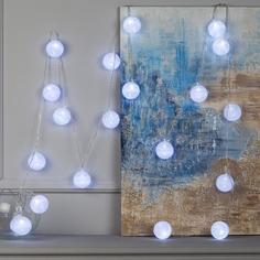 Световая гирлянда новогодняя Luazon Lighting Клубки белоснежные 5985167 5 м белый холодный