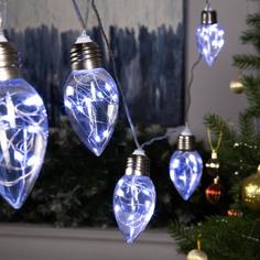 Световая гирлянда новогодняя Luazon Lighting Лампочки капля 6929850 3 м белый холодный