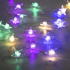 Световая гирлянда новогодняя Luazon Lighting Звезда 7867181 2 м разноцветный/RGB