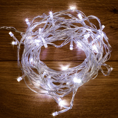 Световая гирлянда новогодняя Neon-Night универсальная 100 LED белый 10 м, с контроллером