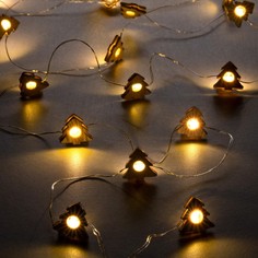 Световая гирлянда новогодняя Luazon Lighting Елочка 9643062 2 м белый теплый