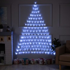 Световая гирлянда новогодняя Luazon Lighting Сеть-елка 9642119 2 м белый холодный