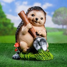 Садовая фигурка Хорошие сувениры Еж с лопатой 31 см