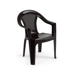 Кресло Альтернатива Плетенка,262688, 58,5 x 54 x 80 см, коричневое Alternativa