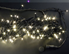 Световая гирлянда новогодняя RichLED RL-T20C2-B/WW 20 м белый холодный