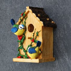 Садовая фигурка Хорошие сувениры Скворечник с птичкой 9572982 12 см