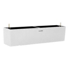 Ящик для цветов Ola Dom Rattan балконный белый 80 см
