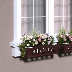 Балконный ящик Make Mebel Тироль 40 л коричневый 1 шт.