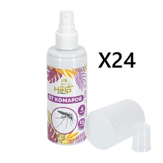Спрей-лосьон от комаров Help до 4 часов защиты репеллентный 100мл - 24шт