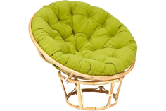 Кресло "PAPASAN ECO" P115-1/SP STD / c подушкой, ремешками / Natural (натуральный), флок О Tet Chair