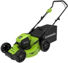Газонокосилка аккумуляторная GREENWORKS GD40LM46HP, 46см, несамоходная, без АКБ, без ЗУ