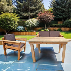Комплект мебели для дачи с подушками Worky Wood ARD259810 2х местный диван+стол+кресло No Brand