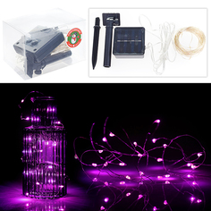 Световая гирлянда новогодняя Снеговичок S0614-4 10 м розовый