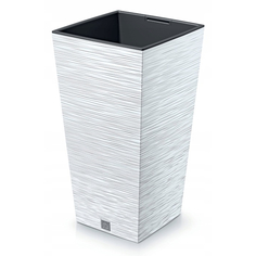 Цветочное кашпо Prosperplast Furu square со вставкой PPDFSH240-S449 19 л 1 шт. белый