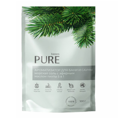 Соль для бани и сауны Pure Bases с эфирным маслом пихты 100 г No Brand