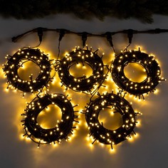 Световая гирлянда новогодняя Luazon Lighting Клип-лайт 9642184 20 м белый теплый