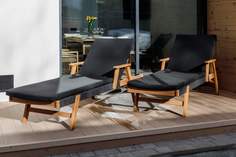 Шезлонг MICHELLE SUNLOUNGE 436-01 с черной подушкой 200х73х55 см Royal Family