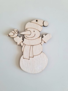 Деревянные елочные игрушки Балтийская лоза арт. SNOW10 снеговик 10 шт., цвет бежевый