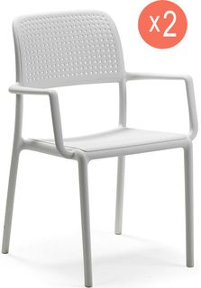 Комплект из 2 стульев садовых Nardi Bora 003/4024200000/set2 белый 86х58,5х57 см