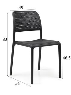 Стул садовый обеденный Nardi Bora Bistrot 003/4024302000 антрацит 83х49х54 см