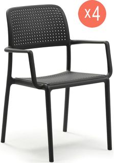 Комплект из 4-х стульев садовых Nardi Bora 003/4024202000/set4 антрацит 86х58,5х57 см