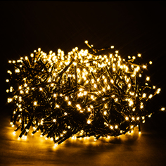 Гирлянда Мишура 1000 LED теплый белый 12 м No Brand