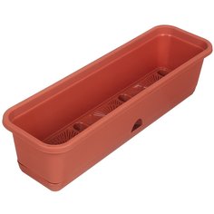 Балконный ящик Idea Flowers с поддоном 1155762 терракотовый 1 шт.