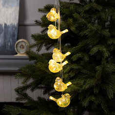 Гирлянда-нить Luazon Lighting 10463108 60 см Птички свечение тёплое белое
