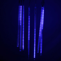 Световая гирлянда новогодняя LED Сосульки палки стекающие рифленые 7787 3 м синий