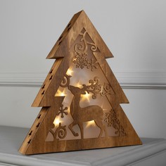 Фигура дерев "Елочка" 30х6,5х33 см (2xAA не в компл.) 10 LED, ТЕПЛО-БЕЛЫЙ HTI