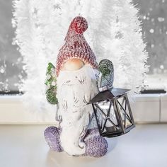 Фигурка Гном с фонариком 26 см No Brand