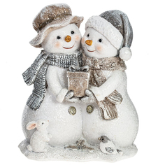 Фигурка декоративная Снеговики Remeco, 10,5x6,5x12,5 см