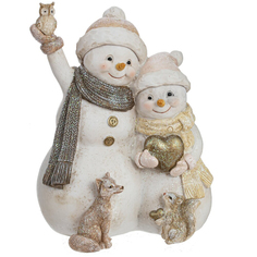 Фигурка декоративная Снеговики Remeco, 12x9,5x15,5 см